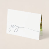 Simple Joy Photo Silver Script Folie Kaart voor Ke (Voorkant)