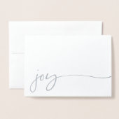 Simple Joy Photo Silver Script Folie Kaart voor Ke (Voorkant met envelop)