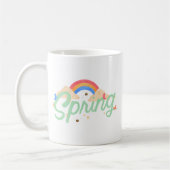 Simple Joy Springtime Cheerful White Soft Pastel Koffiemok (Links)