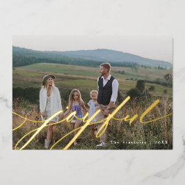 Simple Joyful Script Overlay-foto Folie Feestdagenkaart