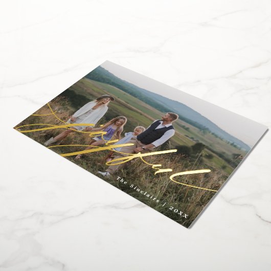 Simple Joyful Script Overlay-foto Folie Feestdagenkaart (Gedraaid)