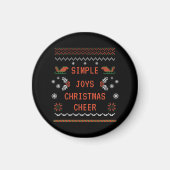 Simple Joys Kerstvreugde Pixel Art Grafische Magne Magneet (Voorkant)