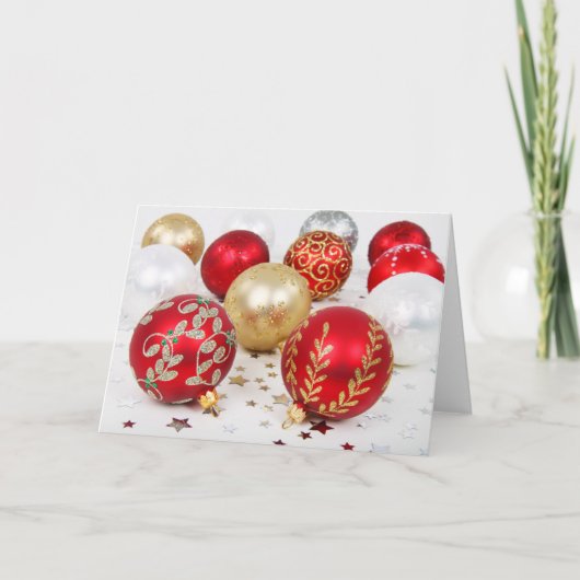 SImple Kerstmis,  versieringen Feestdagen Kaart (Voorkant)