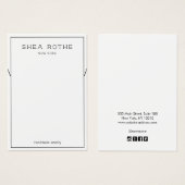 Simple Ketting Bracelet Jewelry Display Kaart (Voorkant /achterkant)