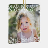 Simple Kids Photo Keepsake Snowflakes Keramisch Ornament (Rechts)