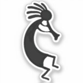Simple Kokopelli drawing in black Sticker (Voorkant)