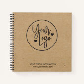 Simple Kraft Business Logo Corporate Company Notitieboek (Voorkant)