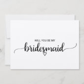 Simple Kraft Calligraphy Bridesmaid Kaart (Voorkant)