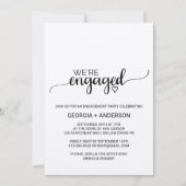 Simple Kraft Calligraphy Engagement Party Kaart (Voorkant)