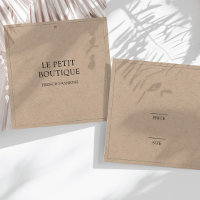 Simple Kraft Clothing Square Hang Price Label
