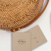 Simple Kraft Clothing Square Hang Price Label Vierkante Visitekaartjes