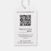 Simple Kraft Logo Modern Clothing Pro Price Label Cadeaulabel (Achterkant)