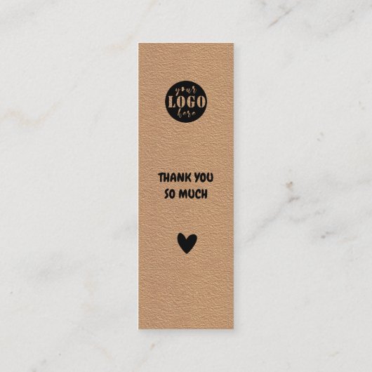 Simple Kraft Paper Bladwijzer Kaart Mini Visitekaartje (Achterkant)