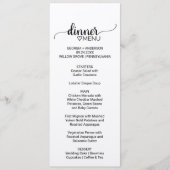 Simple Kraft Paper Calligraphy Weddenrenmenu Menu (Voorkant)