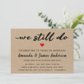 Simple Kraft Texture Vow Renewal Kaart (Staand voorkant)