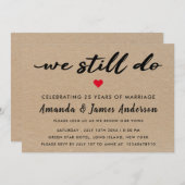 Simple Kraft Texture Vow Renewal Kaart (Voorkant / Achterkant)