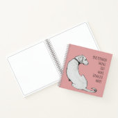 Simple Labrador Dog Art Pink Gratitude Journal Notitieboek (Binnen)