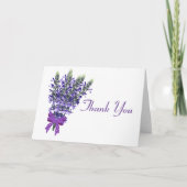 Simple Lavender Flower Bouquet Dank je Kaart (Voorkant)
