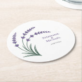 Simple Lavender Wedding Ronde Kartonnen Onderzetter (Gebogen)