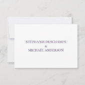 Simple Lavender Wedding RSVP Card (Achterkant)