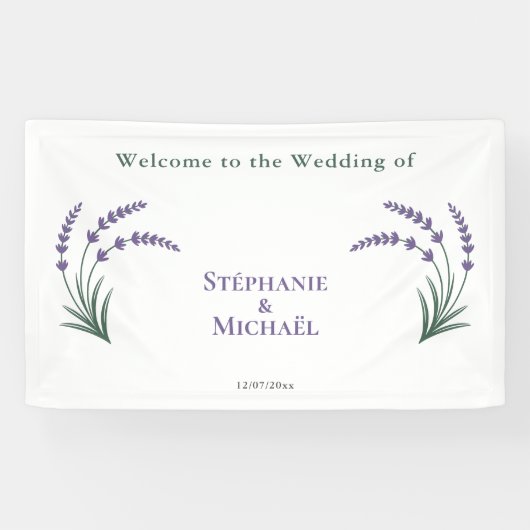Simple Lavender Wedding Spandoek (Horizontaal)