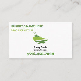 Simple Lawn Care Landscaping Tree Service Logo Visitekaartje