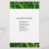 Simple Lawn Care Service Business Quote Briefpapier (Achterkant)