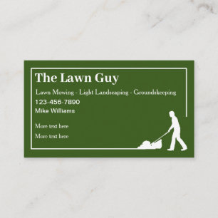 Simple Lawn Mowing Service-Visitekaartjes Visitekaartje