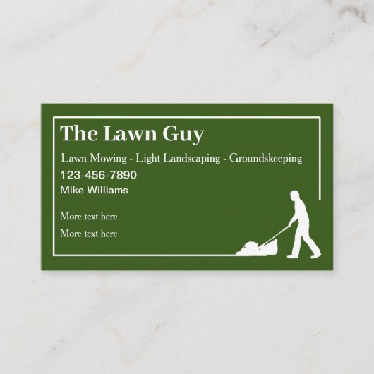 Simple Lawn Mowing Service-Visitekaartjes Visitekaartje (Voorkant)