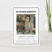 Simple Leaf Funeral Obituary Order of Service Programma (Voorkant)