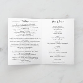 Simple Leaf Funeral Obituary Order of Service Programma