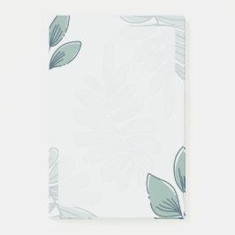 Simple Leaf Pattern Post-it Notes