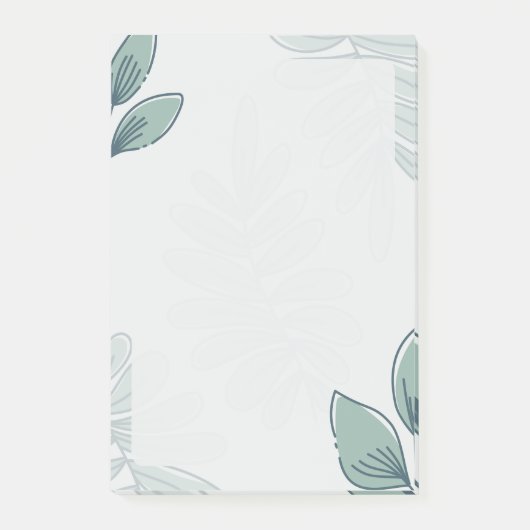 Simple Leaf Pattern Post-it Notes (Voorkant)