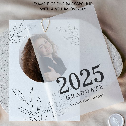 Simple Leaf Photo Afstudeerder Afstuderen Aankondi Aankondiging