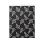 Simple Leopard Animal Black Patroon Notitieblok (Linkerzijde)