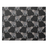 Simple Leopard Animal Black Patroon Notitieblok (Voorkant)
