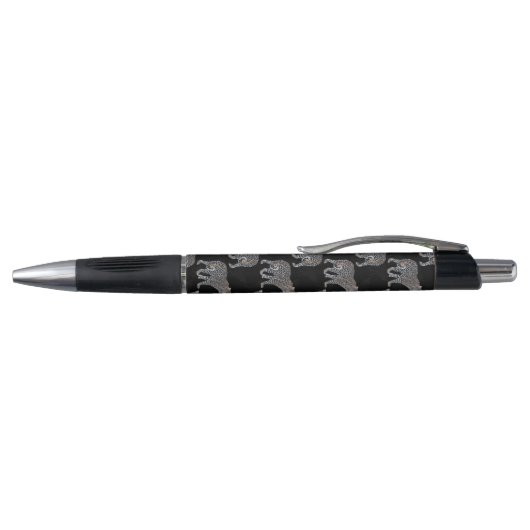 Simple Leopard Animal Black Patroon Pen (Bovenkant)