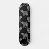 Simple Leopard Animal Black Patroon Persoonlijk Skateboard (Voorkant)