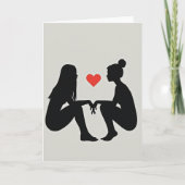 Simple Lesbian Love Card Kaart (Voorkant)