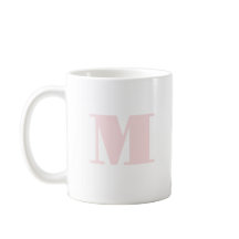 Simple Letter Initiaal Blush Roze