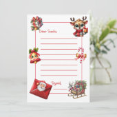 Simple Letter to Santa Kaart (Staand voorkant)