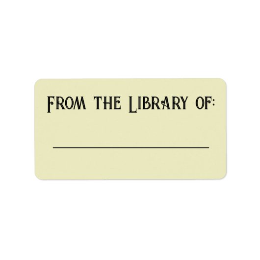 Simple Library Label (Voorkant)