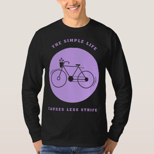 Simple Life Bicycle Biking  Environmental T-shirt (Voorkant)