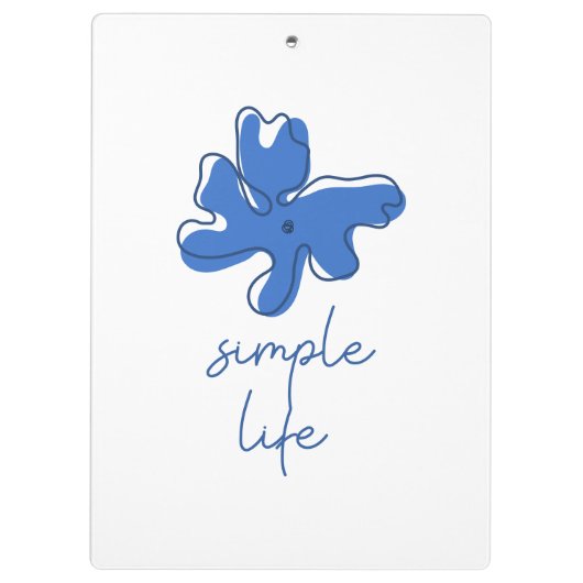 Simple Life Minimalism Clipboard Klembord (Achterkant)
