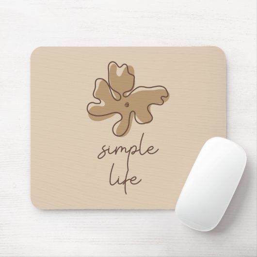 Simple Life Minimalism Mousepad Muismat (Met muis)