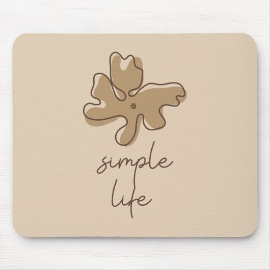 Simple Life Minimalism Mousepad Muismat (Voorkant)