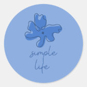 Simple Life Minimalism Ronde Sticker (Voorkant)