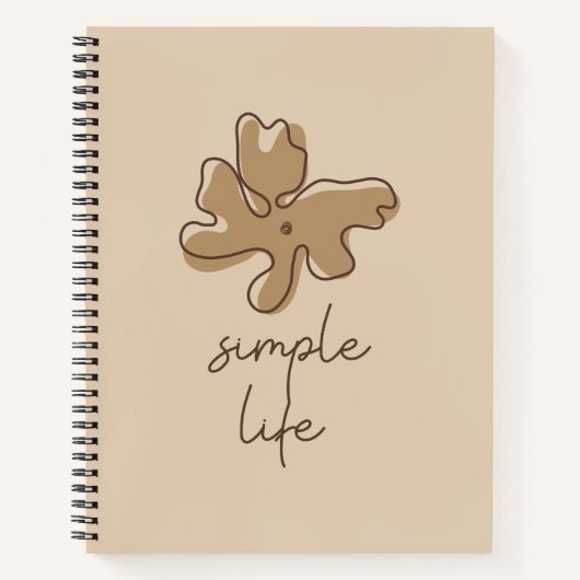 Simple Life Minimalism Spiral Notebook Notitieboek (Voorkant)