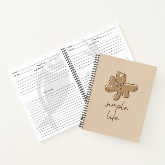 Simple Life Minimalism Spiral Notebook Notitieboek (Binnen)