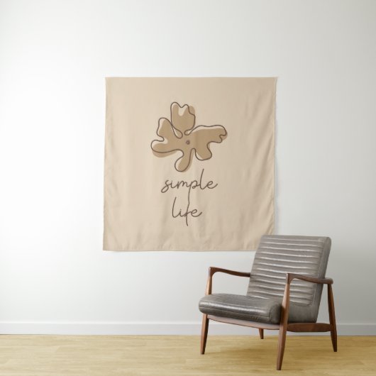 Simple Life Minimalism Tapestry Wandkleed (In situ)